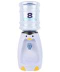 Penguin Style Mini Water Dispenser 2.5 Liter Personal Water Cooler Holds 8 Glasses No Plug Room Temperature Bottle