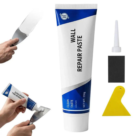 Wall Repair Paste Kit For Cracks And Holes With Quick Drying Formula Drywall Repair Set Includes Paste Tubes Scraper Sponge
