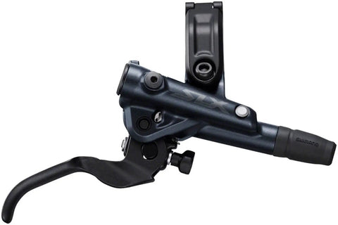 SLX M7100 Hydraulic Disc Brake System For Mountain Bikes Right Rear Lever Black Finish showing side view with lever
