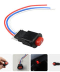 Double Flash Motorcycle Hazard Light Switch With Emergency Button Waterproof ABS Metal Controller for motorbikes and scooters