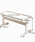 Heavy Duty Adjustable Industrial Desk Legs With Smooth Rolling Swivel Casters, dimensions 71/91/111/131cm L, 48cm W, 60-87cm H.