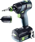 Built Tough 18V Compact Cordless Drill Workhorse Kit Featuring Quick Charge Dual Batteries A Reliable Smooth Operator For Tight Quarters And Furniture Buildouts Includes Keyless Chuck And Magnetic Bit Caddy, showcasing the drill with FastFix chuck.