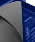 Close-up of 36 Inch 8 Drawer Blue Top Chest With Full Extension Ball Bearing Slides Gas Struts EVA Drawer Liners And Top Mat