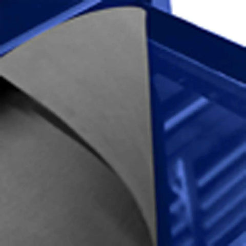 Close-up of 36 Inch 8 Drawer Blue Top Chest With Full Extension Ball Bearing Slides Gas Struts EVA Drawer Liners And Top Mat
