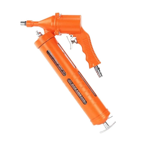 Beefy Heavy Duty Manual Grease Gun 600cc Air Operated With Flexible Hose and Nozzle, High Pressure Pneumatic Oiling Tool shown
