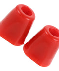 Red protective caps, not Stainless Steel Nut Two Pack For Fencing Equipment Repair, Precise Fit, Portable Size, Essential Spare part shown.