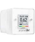 Portable Home Radon Detector With 10 Minute Readings, E Ink Display, showing temperature, humidity, 7-year battery life.