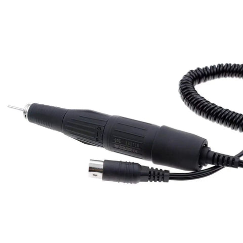 Ultra High Power Pro Grade Rotary Tool 0 To 45,000 RPM With Cam Twist Quick Change Bur System close-up with coiled cable