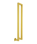 Heavy Duty N Shaped Wall Safety Grab Bar For Stairs And Porch Side Mount Iron Handle Indoor Outdoor Support, yellow finish.