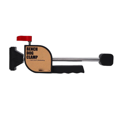 Bench Dog Clamp Set 2 Pack Press On Gear Locking With One Hand Operation side view with gear lock and handle visible