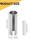 Heavy Duty 7/8 To 1 Inch Crankshaft Adapter Sleeve Aluminum Taper Converter showing size dimensions and sleek aluminum material.