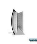 Direct To Duct Surface Grille For 10 X 4 On 10 Duct In Matte Black Steel HVAC Air Vent Grille Durable Metal Duct Vent Cover Made To Order With 2 To 4 Week Production Time, side view