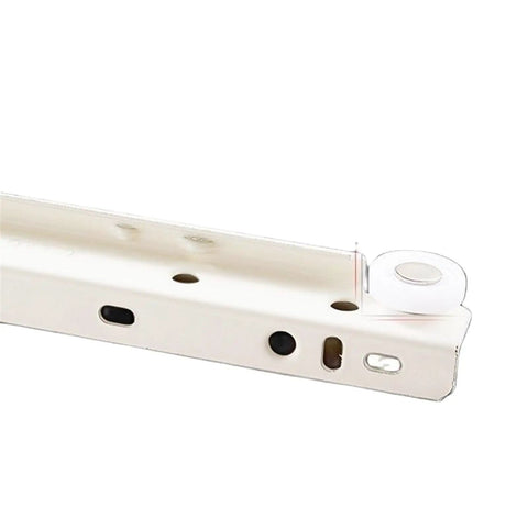 Close-up of Full Extension Drawer Slides For Cabinets And Desks With Dual Slide Rails Beefy Heavy Duty Track System Quiet Rollers