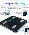 Smart Scale For Body Weight And Fat Percentage With BMI And Muscle Mass Analysis, Full Body Composition Using Bluetooth