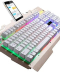 Game Ready Rgb Gaming Keyboard And Wired Led Mouse Combo delivering snappy mechanical feel switches, featuring RGB lighting.
