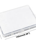 Clear plastic box containing Unthreaded Metric Spacer Kit For M3 Screws 7mm OD 3.2mm ID Black ABS Round Spacers