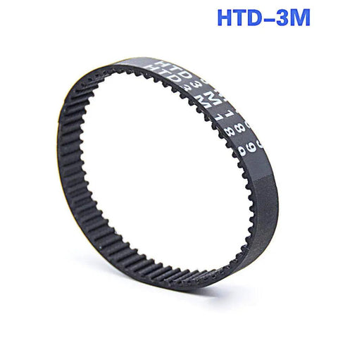 Close Loop Rubber Timing Belt Synchronous Belt With 3mm Pitch In 10mm Or 15mm Width For 3D Printers And Linear Motion, Heavy Duty Wear Resistance For Power Transmission And Great Load Capacity, Durable Black Belt, HTD-3M close-loop black rubber belt