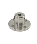 Close-up of rigid flange coupling with 2 to 14 mm aperture, 180 degree top aluminum alloy base, machine connector