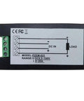 Back view of Digital LCD Ammeter Voltmeter Power Meter 6.5V To 100V 0-20A Range with Built-In Shunt showing wiring diagram