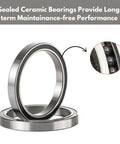 Enduro Grade BSA Threaded Bottom Bracket With Ceramic Bearings 68 To 73mm Shell close-up of sealed ceramic bearings