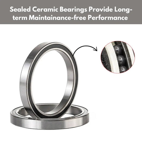 Enduro Grade BSA Threaded Bottom Bracket With Ceramic Bearings 68 To 73mm Shell close-up of sealed ceramic bearings