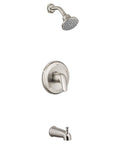 Colony Pro Tub And Shower Trim Kit With Cartridge 1.75 GPM Brushed Nickel Finish Includes One Piece Ceramic Pressure Balance Cartridge