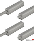 Push To Open Door Latch 4 Pack Heavy Duty Cabinet Drawer Magnet Release Set For Touch Latch Closets And Cupboards No Handle Needed With Adjustable Tip