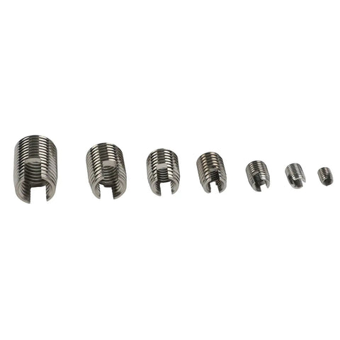 M10 Self Tapping Threaded Inserts For Soft Materials, Helicoil Style Stainless Steel Repair Kit, Reinforces Threads, Easy Install, Keeps Fasteners Secure In Delicate Surfaces, 50 Pack, assorted sizes