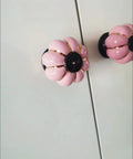 10 Pack Vintage Ceramic Pumpkin Cabinet Knobs In Sweet Pink Featuring A High Gloss Shine and easy installation on cabinets.