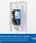 Internal view of Smart Light Switch With Matter Compatibility, 3 Way 4 Way And Single Pole Lighting Control, Plug And Play Ready