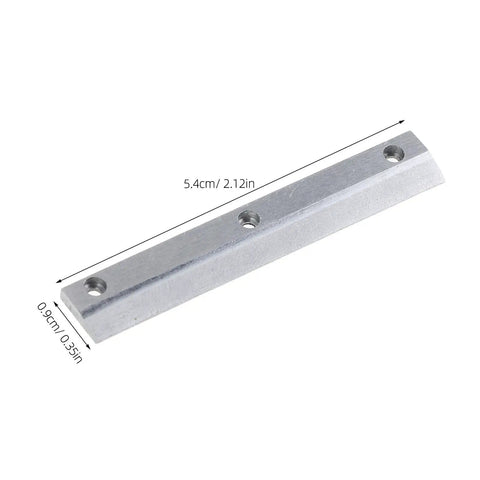 Two Pack Measuring Sliding Vernier Scale 54mm auxiliary scale, metal strip with drilled holes for calipers repairs and machining.
