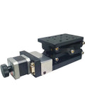 Motorized Rotary Positioning Stage PT-GD401 with electric lifting table, scissor-style Z-axis, 120x80mm platform, 60mm stroke