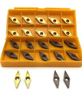 Internal Turning Tool Insert For VCMT110304 UE6020 Set Pro Grade Tungsten Carbide CNC Lathe Tool Insert 10 Piece Pack with Shank