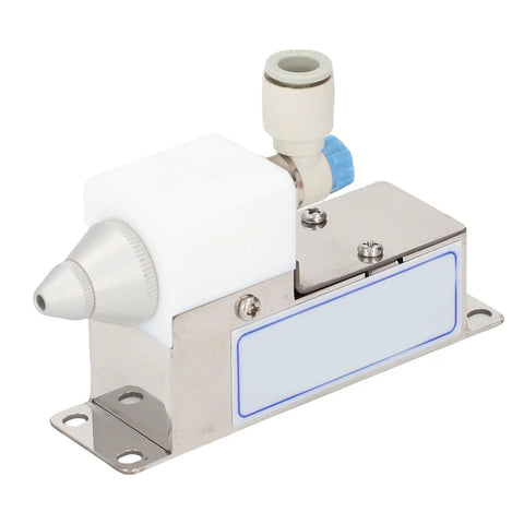 Ionizing Air Nozzle Ultra Compact High Voltage Power Supply With Unique Alloy Discharge Needle For Machinery Support Devices And Manufacturing Automation Equipment US Plug And Play Safe Easy To Use With Built In Safety Features, stainless steel body