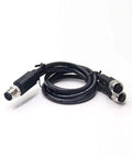 M12 Connector Cable M12 Male To Dual Female Ends A-Coded 5-Pin Straight Cable 0.5 Meter coiled on white background