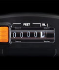 Close-up of the 5 digit magnified counter on the Top Reading Center Line Measuring Wheel with Pistol Grip Brake and Reset