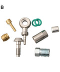 Heavy Duty Banjo Hydraulic Hose Fitting For Mountain Bike Brakes MT4 MT5 MT6 MT7 MT8 with assorted metal parts
