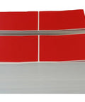 Essential 4X6 Red Fanfold Direct Thermal Shipping Labels With Heavy Duty Permanent Adhesive For Warehouse Barcodes And Package Logistics Packs Four Thousand crisp sheets stacked.