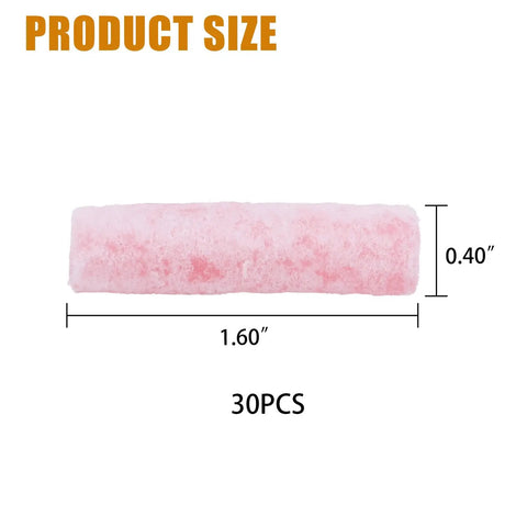 Waterproof Fire Starters 30 Pack With Five Minute Burn For Camping Emergency Fire Pits And Grills Non Toxic Long Lasting Burn All Weather Outdoor Campfire Starter product size with dimensions 1.60 inches by 0.40 inches in pink.