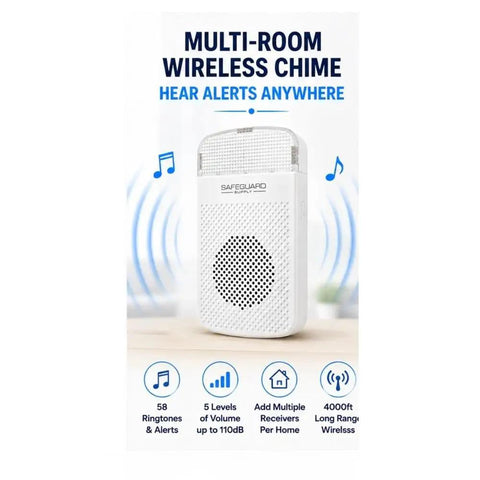 90 Db Flashing Strobe Plug In Doorbell Receiver For ERA Series Wireless Kits expandable long range chime