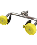 Emergency Eye Wash Station Faucet Mount, 304 Stainless Steel and ABS, aerated spray, ANSI Z358.1 compliant, yellow nozzles