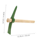 Steel Garden Pickaxe With Wooden Handle For Weeding And Soil Cultivation, Durable Hand Hoe, 9.04in steel blade, 13.76in handle.
