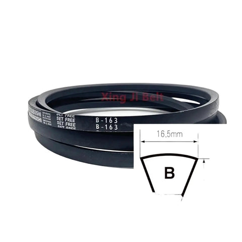 Heavy Duty Classical V Belt For Industrial Drive Systems, Built Tough And Reliable Power Transmission Belt With Premium Japanese Material For Wear-Resistant, Low Deformation, Long-Lasting Performance., B-163, 16.5mm classical V-belt