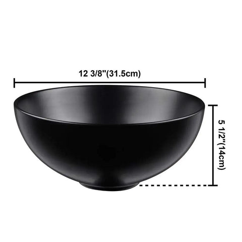 12-Inch Round Porcelain Vessel Sink For Bathroom Black Above Counter Vanity Basin With Pop Up Drain Industrial Modern Design