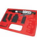 1750K Air Scraper Kit With Built In Regulator for Auto Body Work with specialty blades in red case
