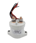 High Performance DC Contactor 300 Amp Rated 12 To 1000 Volt Electric Vehicle Charger System single pole top view with wires.