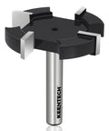 CNC Spoilboard Surfacing Router Bit With One Quarter Inch Shank And One And A Half Inch Diameter For Clean Burr Free Cuts In Woodworking Projects Three Tenths Inch Cutting Depth YG6X High Grade Steel Construction