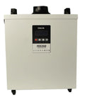 Super Efficient 350 Watt Fume Extractor And Air Purifier With Four Stage Filtration System, compact unit with digital control panel.