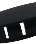 Close-up of Black 52mm Hole Cover Plug for Auto Gauge Holder and 2 Inch Holes Flush Snap In Fit Easy Removable Unused Hole Plug.