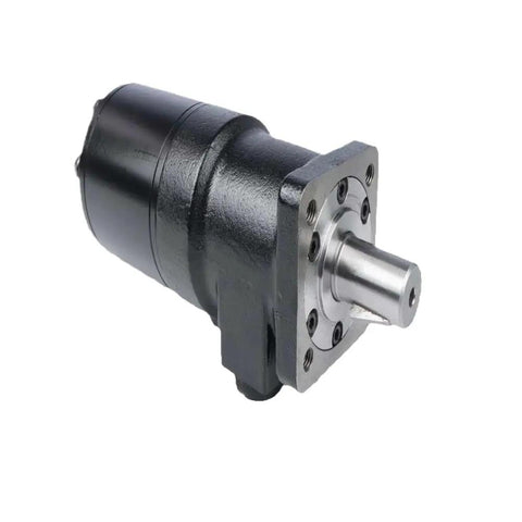 Heavy Duty Hydraulic Motor Replacement For H Series Equipment Part Number 101-1016-009, black motor with metal shaft and flanged design.